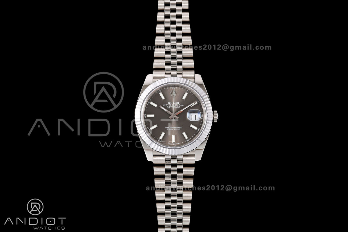 DateJust 41 126334 904L SS RGF 1:1 Best Edition Gray Dial on Jubilee Bracelet JH3235 (Free Sprung)